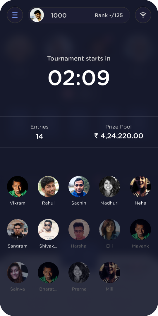 The waiting lobby page