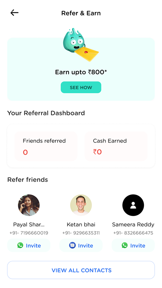The referral screen